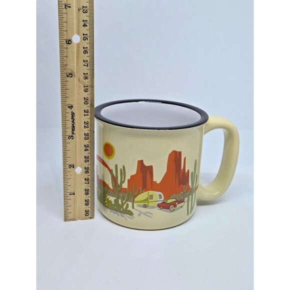Vintage Camp Casual Southwest Desert Landscape Ceramic Mug Camping Outdoors - Picture 13 of 13